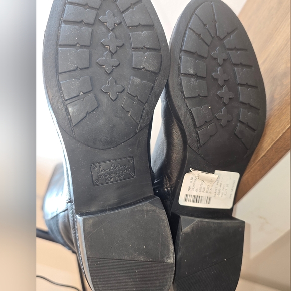 ๐คฉHost Pickโค๏ธSam Edelman Pam Over The Knee Black Leather Boots Women's 6.5 - Picture 10 of 12